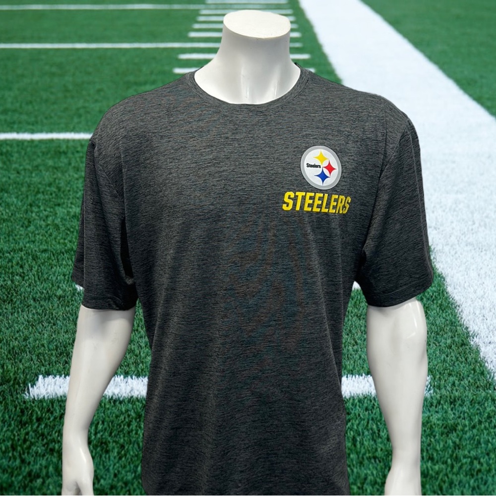 Pittsburgh Steelers Football NFL Team Apparel TX3 Cool Gray Graphic T-Shirt 2XL